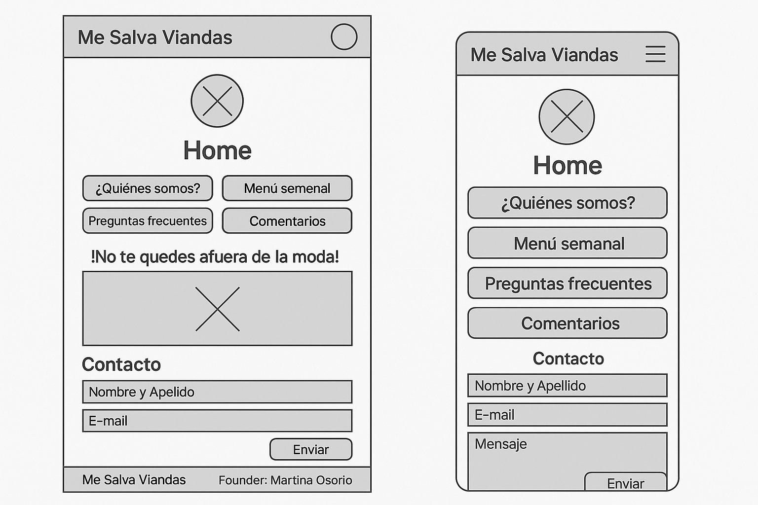 Boceto desktop y mobile